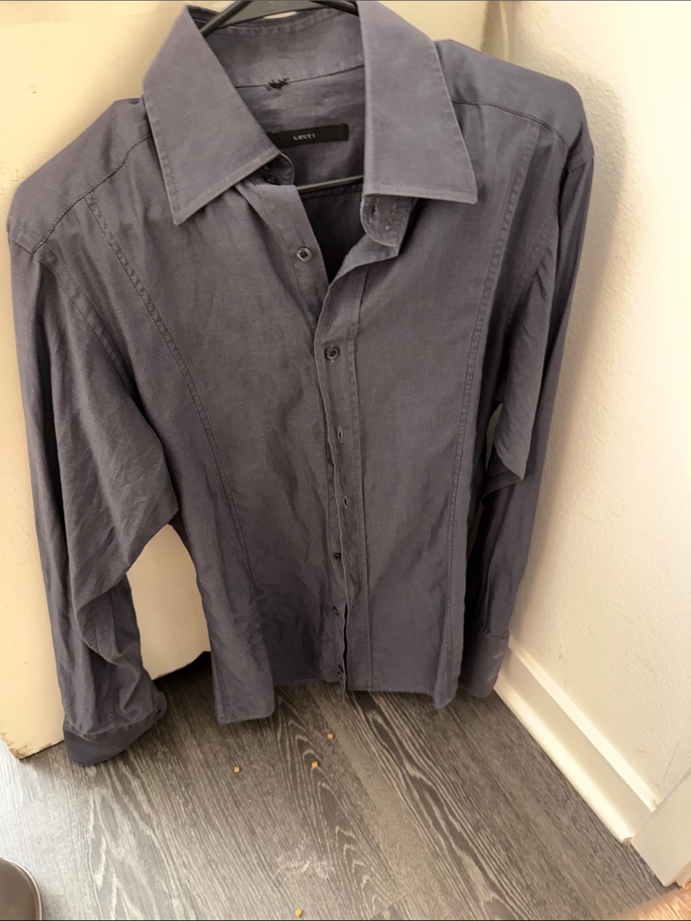 Gucci Black Textured Button-Up Shirt